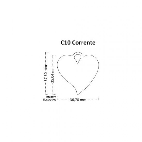 Chaveiro Corrente C10 Coração