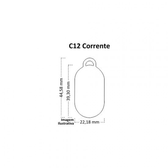 Chaveiro Corrente C12 Oval