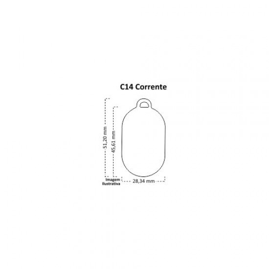 Chaveiro Corrente C14 Oval