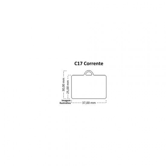 Chaveiro Corrente C17 Retangular