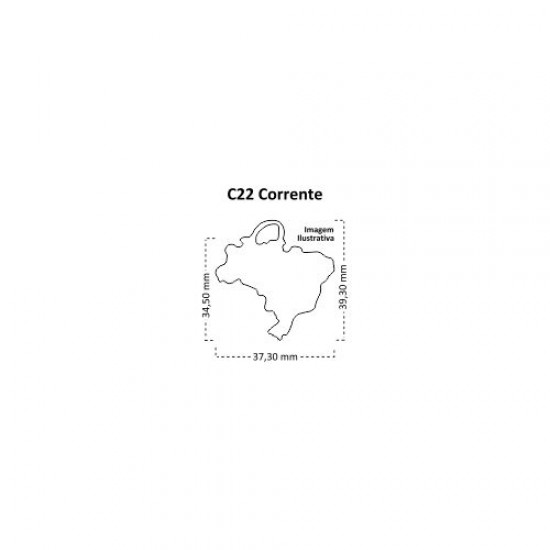 Chaveiro Corrente C22 Mapa Brasil