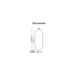 Chaveiro Corrente C25 Oval