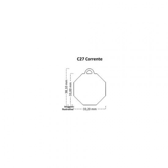 Chaveiro Corrente C27 Octógono