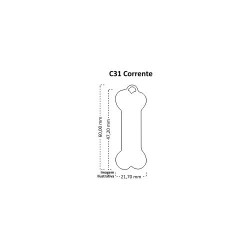 Chaveiro Corrente C31 Osso