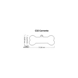 Chaveiro Corrente C32 Osso