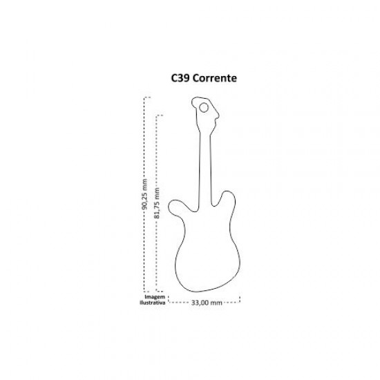 Chaveiro Corrente C39 Guitarra