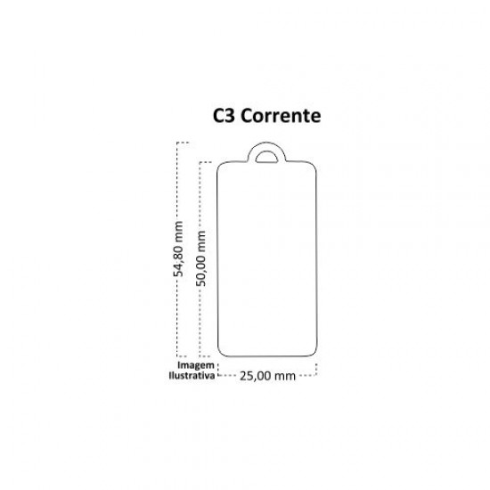 Chaveiro Corrente C3 Retangular