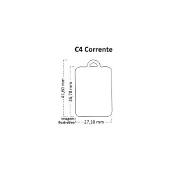 Chaveiro Corrente C4 Retangular