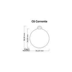 Chaveiro Corrente C6 Redondo