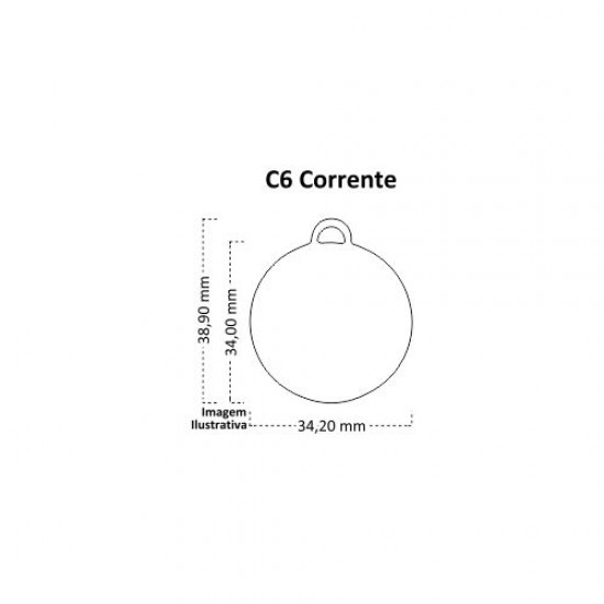 Chaveiro Corrente C6 Redondo