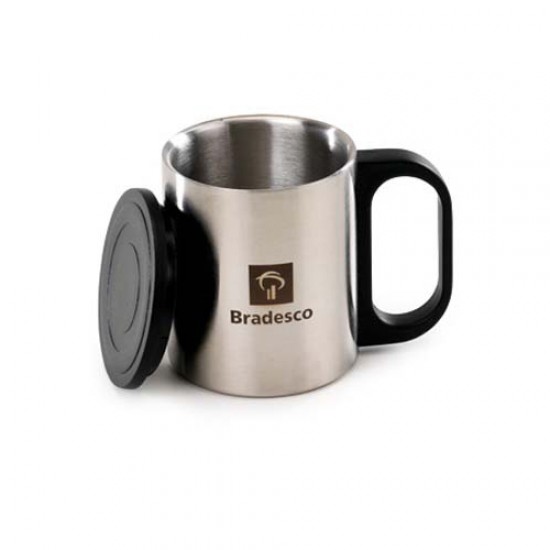 Caneca Personalizada Inox 180ml com Tampa DR 233