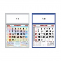 Folhinha Personalizada 2026 Comercial Grande 47x32cm (100 unidades)