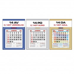 Folhinha Personalizada 2026 Comercial Média 27x37,5cm (100 unidades)