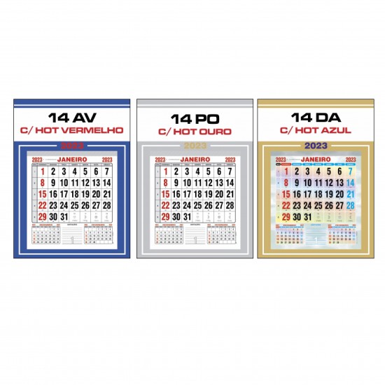 Folhinha Personalizada 2026 Comercial Média 27x37,5cm (100 unidades)