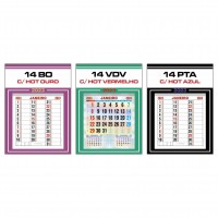 Folhinha Personalizada 2026 Comercial Média 27x37,5cm (100 unidades)