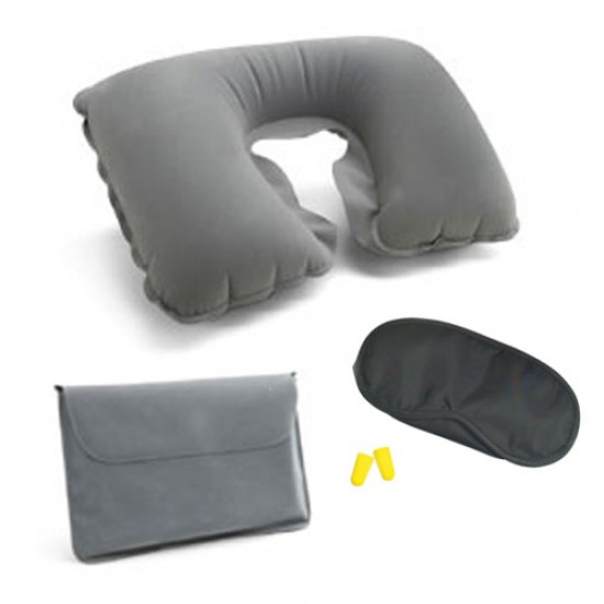 Kit Viagem com bolsa, travesseiro, tapa olhos e protetor auricular DR 600